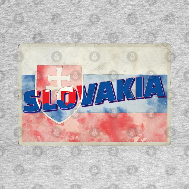 Slovakia Vintage style retro souvenir by DesignerPropo